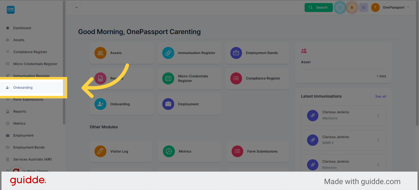 Click Onboarding
